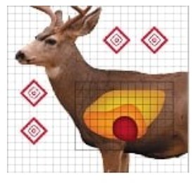 PROSHOT 25IN X 25IN MULE DEER SIGHT-IN TARGET 5 PACK MDSI-5PK - 556 Black Friday Promotion